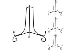 4 stycken tallrikshållare stativ, staffli bord, 15 cm tallrikstativ metallstativ, svart fällbart stafflistativ, tallriksstati