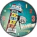 Produktbild Nostalgic-Art 51065 US Highways The 66 Blue Star Motel, Wanduhr, 31 cm