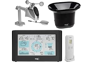TFA Dostmann Weather Pro väderstation trådlös, 35.1161.01, med vindmätare, regnmätare, utomhussensor, väderprognos med symbol