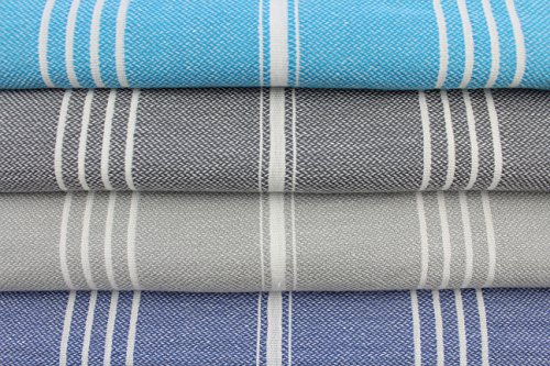 ANATURE Playa Hamamtuch – Turquoise Blue – 100% Baumwolle – OEKO-TEX Standard 100 Certificat – Prewashed – super sanft – direkte Nutzung – Hamamtuch – Badetuch – Handtuch Backpacker – Strandtuch – Saunatuch – Babytuch – Turkish Towel – Pestemal – Fouta - 9