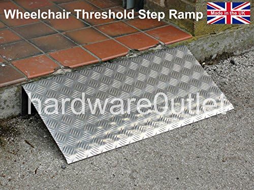 Wheelchair Threshold Step Ramp - Door Ramp Anti Slip 9 Heights available (3.1/2" High x 18" Depth x 30" Wide)