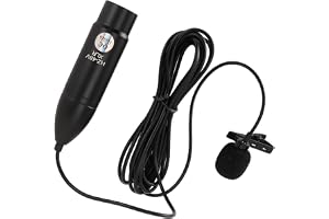 Lavalier-mikrofon, 48V Power Lavalier-mikrofon, 3-stifts XLR Mono Rundstrålande Lapel Mic, Clip on Mic för Videoinspelningar