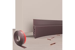 KAYLEINSTER Door Draft Excluder Strip,Self Adhesive Draught Excluder for Door to Prevent Hot Wind Coming and Hold Cool Wind, Soundproof Door Seal,Door Draft Stopper Under Weather Stripping(1m,Brown)