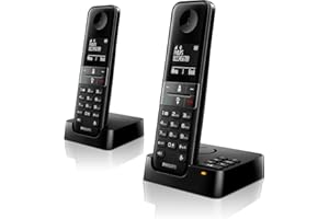 Philips D4752B DECT Telefono cordless – Display 4,6 cm – 2 telefoni – Plug and Play