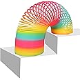 Vinciph Giant Rainbow Magic Coil Spring Toy - Jumbo Classic Novelty Plastic Spring Toy - Great Gift for Boys and Girls Birthday Halloween Christmas 6 inch x 4.2 inch