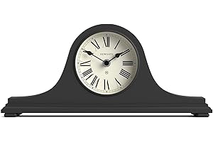 NEWGATE® Time Machine mantel clock | Classic napoleon’s hat design | Dark grey | Roman numerals | Traditional style for desk, table top, shelf or bedside