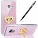 Produktbild Galaxy A8 2018 Hülle,Galaxy A8 2018 Silikon Hülle,WIWJ HülleEtui Bumper mit Liebe Metall Ring Ständer Case Weich TPU Case Schutzhülle für Samsung Galaxy A8 2018-Pink + Liebesklammer