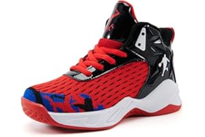 WOWEI Zapatillas de Baloncesto para Niños Transpirable Zapatillas de Deportivas Moda Zapatos de Baloncesto Antideslizantes Zapatillas de Bsquetbol Aire Libre Ligeras Zapatos de Running