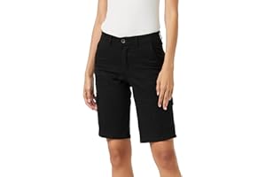 NOROZE Short Stretch pour Femme – Pantalon Court décontracté pour Femme avec Ourlet tourné en Bengale pour Tous Les Jours Chino Capri Coupe ajustée au-Dessus du Genou Bermudes d'été