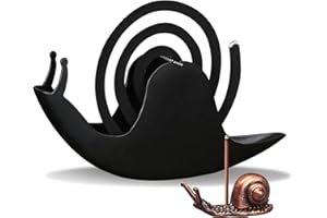 COSYSPARKS Lumaca porta zampirone metallo, portazampirone da esterno porta spirale antizanzare Spirale porta incenso metallo Raccoglitore di cenere di incenso con supporto per bastoncini di incenso di lumaca