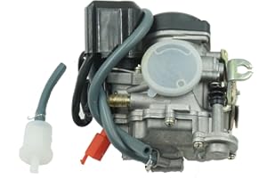 Glixal ATMT1-073-1 GY6 49cc 50cc 80cc 100cc 20mm Big Bore CVK Carburetor with Electric Choke for Chinese Scooter Moped ATV Go Kart Quads Buggy 139QMB 1P39QMB Engine Carbs