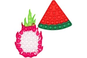 XWFEU 2 Pack Fidget Toys Push Bubble Pop Sensory Fidget Toy Silicone Popping Party Game Toy Stress Anxiety Reliever Toy Birthday Gift Toys for Kids Teens Adults