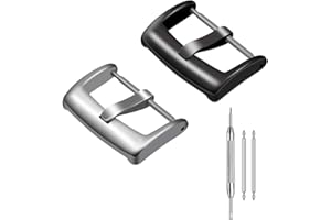 ULLCHRO Klamra ze stali nierdzewnej wymienna szczotka solidny zakrzywiony kształt - 16 mm, 18 mm, 20 mm, 22 mm zapięcie paska do zegarka narzędzie do zegarka akcesoria