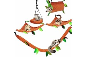 Norhogo 5-Teiliges Kleintiere Dschungel hängen Käfig Spielzeug Hängematte, Haustier Hängematte Schaukel Spielzeug Set für Hamster Meerschweinchen Chinchilla Vogel Eichhörnchen Kaninchen