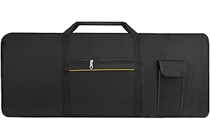 Azatemgo Funda para Teclado de 61 Teclas, Tela Oxford Impermeable 600D，Adecuada para Piano eléctrico -102 x 41 x 15 CM(Negro)
