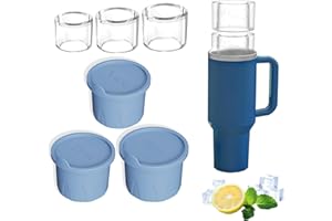 ATUOXING Stanley Cup, forma do kostek lodu, silikonowa forma do kostek lodu Stanley Cup, forma do kostek lodu wielokrotnego użytku, bezpieczna forma do kostek lodu o pojemności 20-40 oz (niebieska)