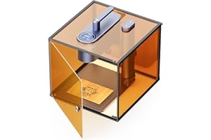 LaserPecker Custodia Protettiva Laser per LP4, Pieghevole Cassa Laser in Acrilico, Protezione per Gli Occhi, con Ventilatore di Scarico, Accessorio per Incisore Laser, 323 x 314 x 274 mm