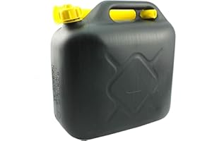 OrionMart Jerry Can Plastic Black Petrol Can with Spout | Assorted Capacity Fuel/Diesel Can and Funnel for Storing Transfer and Emergencies - Backup Container to Carry Anywhere (5L)