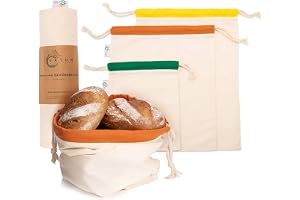 Vatum matförvaringspåse – återanvändbar | Zero Waste Fruit & Vegetable Bags with E-Book - Eco Friendly Bread Bag - Reusable B