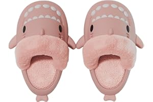 NIBESSER Pantofole Squalo Bambina Ciabatte Bambino Invernali Pelose Ciabatte Squalo Bambino Inverno Impermeabili Pantofole da Casa con Suola Spessa Comode Antiscivolo Lavabili