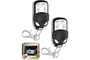 QAUM 2 PCS Universal Automatic Gate Remote Control, 433mhz Copy Remote Opener Garage Door Remote Control Fob, Wireless Garage Opener Cloning Key Fobs with 4 Buttons for Car Garage Doorgates
