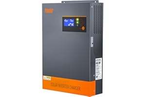 PowMr 5500W Hybrid Inverter 48V DC to 220V/230V AC with MPPT 80A Solar Controller, Solar Inverter Support for Operation without Battery and Nine Inverters Connected in Parallel