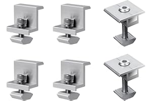 SZ-KARIDGE 6 Stücke Solarmodulhalterung Endklemme Kit,4 Solar Panel Z Halterunge mit 2 Mittelklemme, Solarmodul Endklemme,für Wohnmobile, Boote, Dächer, Wände(30MM,Aluminium)