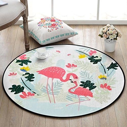 GCCI Rug round Mat Animal Cartoon Carpet, Children'S Bedroom Room round Rugs Home Computer Chairs Floor Mat,Diameter 120CM