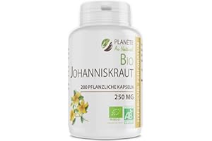 PLANÈTE AU NATUREL Bio Johanniskraut - 250 mg - 200 pflanzliche Kapseln