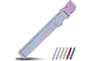 Wolfone Collare per cani impermeabile con fibbia a sgancio rapido Collare regolabile carino per cani Comfort Robusto Durevole A prova di odore Zucchero Filato 37,5-55 cm * 18,5 mm * 2,0 mm