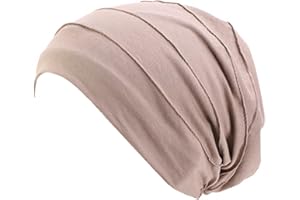 Ever Fairy 3 pezzi Chemo Cancer Cotton Foulard Berretto foderato in seta etnico Cloth Turbante Cap da donna