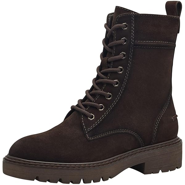 Tamaris Dames Lace Boot Flat 1-25236-43 enkellaarsjes, antraciet PAT, 38 EU, Antraciet Pat, 38 EU