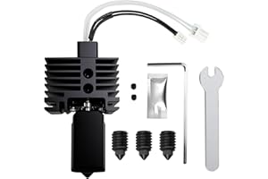 HIKUDIY Hotend, kit completo per stampante 3D Bambu Labs X1 X1C, unità hotend completamente assemblata con termistore, riscaldatore in ceramica, ugello 0,2/0,4/0,6 mm, base in silicone, blocco