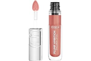 L'OREAL PARIS L'Oréal Paris Plump Ambition - Aceite Labial voluminizador con Ácido Hialurónico - 24H de hidratación* - Nude Macaron