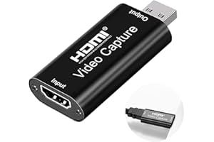 OMCGG 4K HDMI to USB Video Capture Card, 2.0 Audio Video Recording Card 1080P Output Record Audio Grabber for Live Streaming Conferencing Gaming on Switch PS4 PS5 Xbox OBS PC Windows Mac OS