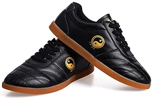 ForceRoute Chaussures de Taichi,Chaussures Kung Fu,Cuir Chaussures De Taekwondo De Boxe Karaté,Unisexe,Chaussures Art Martiaux,Homme Femme,Respirant,pour Daily Entraînement Matin des Exercices