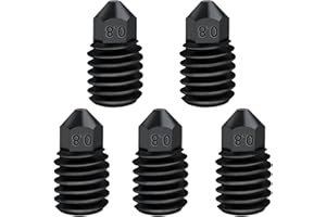 IdeaFormer 5 ugelli in acciaio temprato da 0,8 mm, per Bambulab P1P P1S X1 X1C X1E 3D stampante estrusore Hotend Nozzles