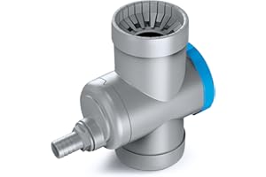 YourCasa Regensammler [Downpipe] Überlaufstop, Absperrhahn & Metallfilter - Verbinde Fallrohr 68-100mm DN100 und Regentonne Fallrohr Regensammler Regenwassersammler Regenrinnen Ablauf (Grau)