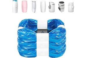 ALETO 3er-Pack Nachfüllkassette Nachfüllpackung Windeleimer Nachfüllfolienringe Nachfüllbeutel kompatibel mit allen Windeleimer & für Achteckiger Windeleimer