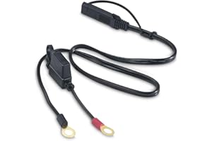 iMESTOU Câble D'extension SAE vers Connecteur O Ring 2 Broches avec Borne à Anneau Rapide à Déconnexion Rapide SAE pour Véhicules (2PCS)
