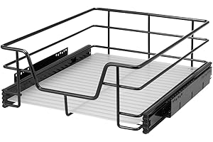 bremermann Teleskopschublade für 45 cm Schrank mit Einlegeboden Küchenschublade (Schwarz)