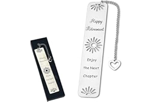 Kireida® Happy Retirement - Marcapáginas con caja de marcapáginas negra para mujeres, empleados, jefes, amigos y colegas jubilados, regalos de aumento de empleados