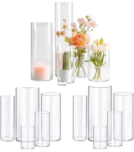 Vases à Cube Acrylique - 10 Cm, 15 Cm Et 18 Cm - Vases Pour Fleurs