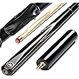 AONETIGER 3/4 Jointed Snooker Billiard Pool Cue Handmade Ash Shaft 3 Piece Tips 9.7mm with Extension Accessories Hard Case/Bag to Choose