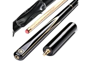 AONETIGER 3/4 Jointed Snooker Billiard Pool Cue Handmade Ash Shaft 3 Piece Tips 9.7mm with Extension Accessories Hard Case/Bag to Choose