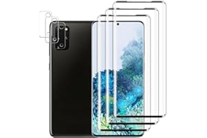Tzstz 3+3 sztuki folia ochronna ze szkła,Samsung Galaxy S20 Plus Folia ochronna ze szkła hartowanego, 3D pełne pokrycie，Twardość 9H,Przezroczysta,zarysowania