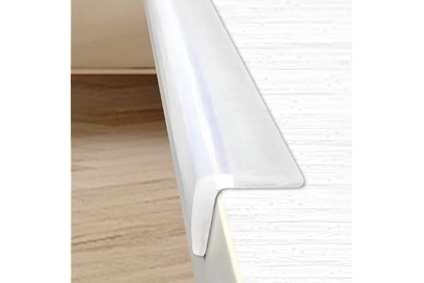 Loiion 100% Silicone Protection Bebe de Table et Meuble, Pré-adhésif Transparent Coin de Table Protection Bebe, Protecteur des Bords et Angles de Placard pour la Sécurité de Bébé et de Famille, 5M