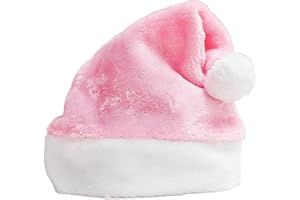 Wharick Santa Hat,Plush Xmas Hat Soft Comfortable Vibrant Color Christmas Hats Party Supplies for Women Men Festival Decor Holiday Decoration