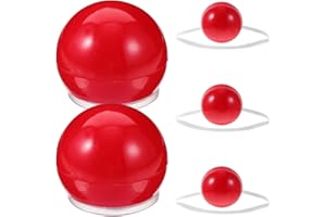 Tomaibaby Clown Light Up Nose: 5pcs Clown Reindeer Blinking Nose for Halloween Christmas Costume Accessories Red,4.5X3.5cm