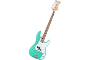 Squier by Fender Debut Collection Precision Bass, Laurel-Griffbrett, Weißes Schlagbrett, Seafoam Green